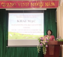 Trường MN Mỹ Hưng triển khai thực hiện Hưởng hướng tuần lễ học tập suốt đời năm 2021